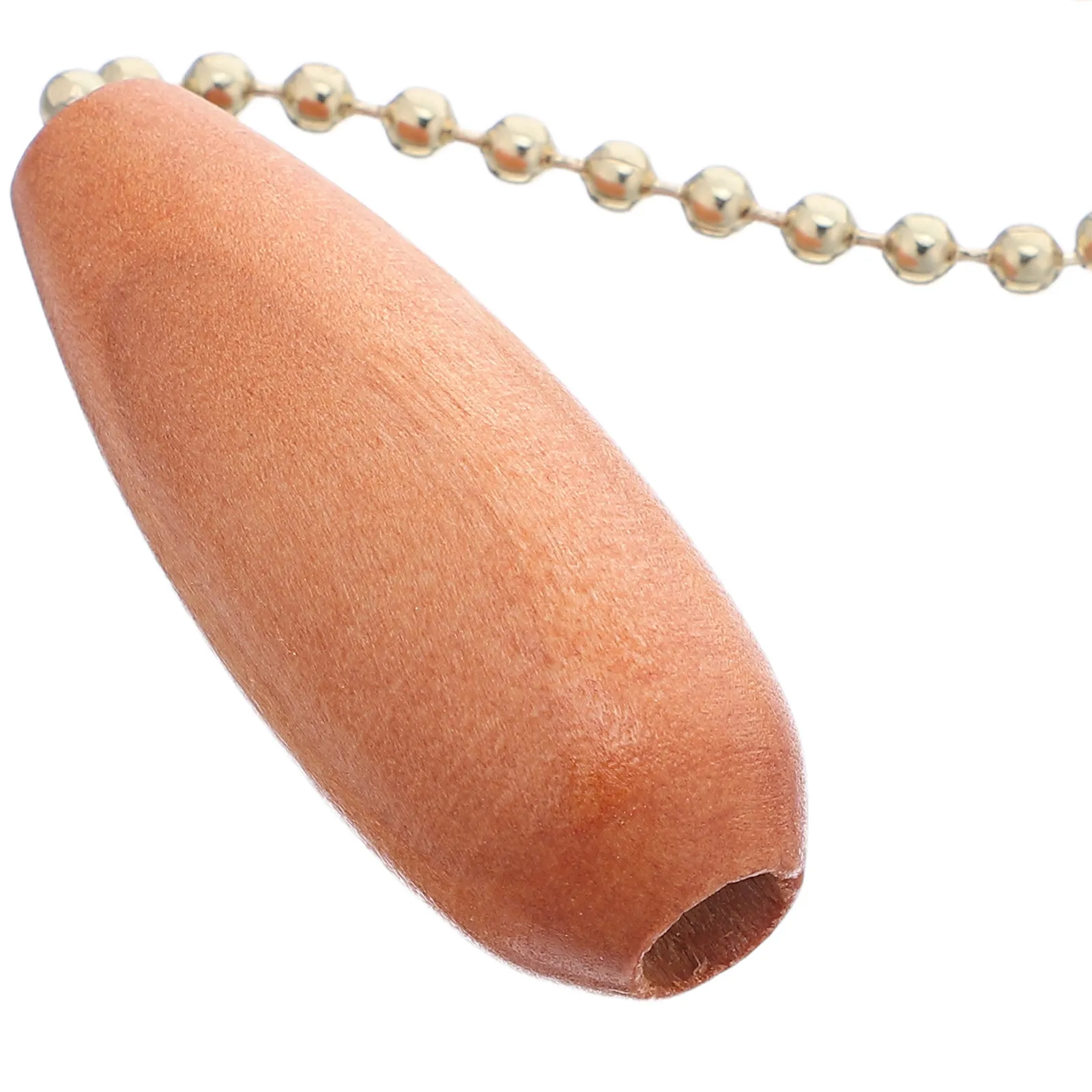 2Pcs Beaded Ball Light Pull Chains Extension for Ceiling Fan Lamp Decorative Wooden Pendant Pull Cord Replacement Chain Extender
