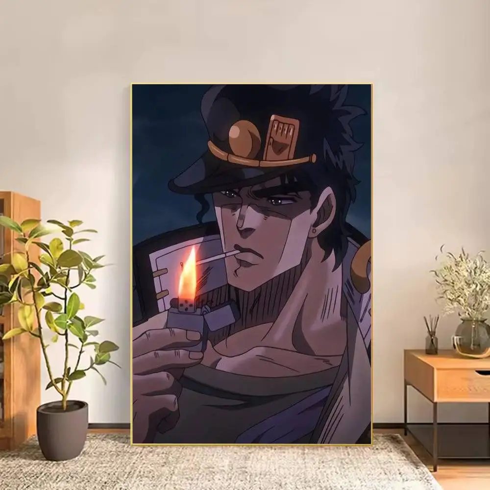 Anime JoJo Kujo Jotaro Poster Versatile HD Waterproof Wall Art Self-Adhesive Decor for Any Space Ideal Gift