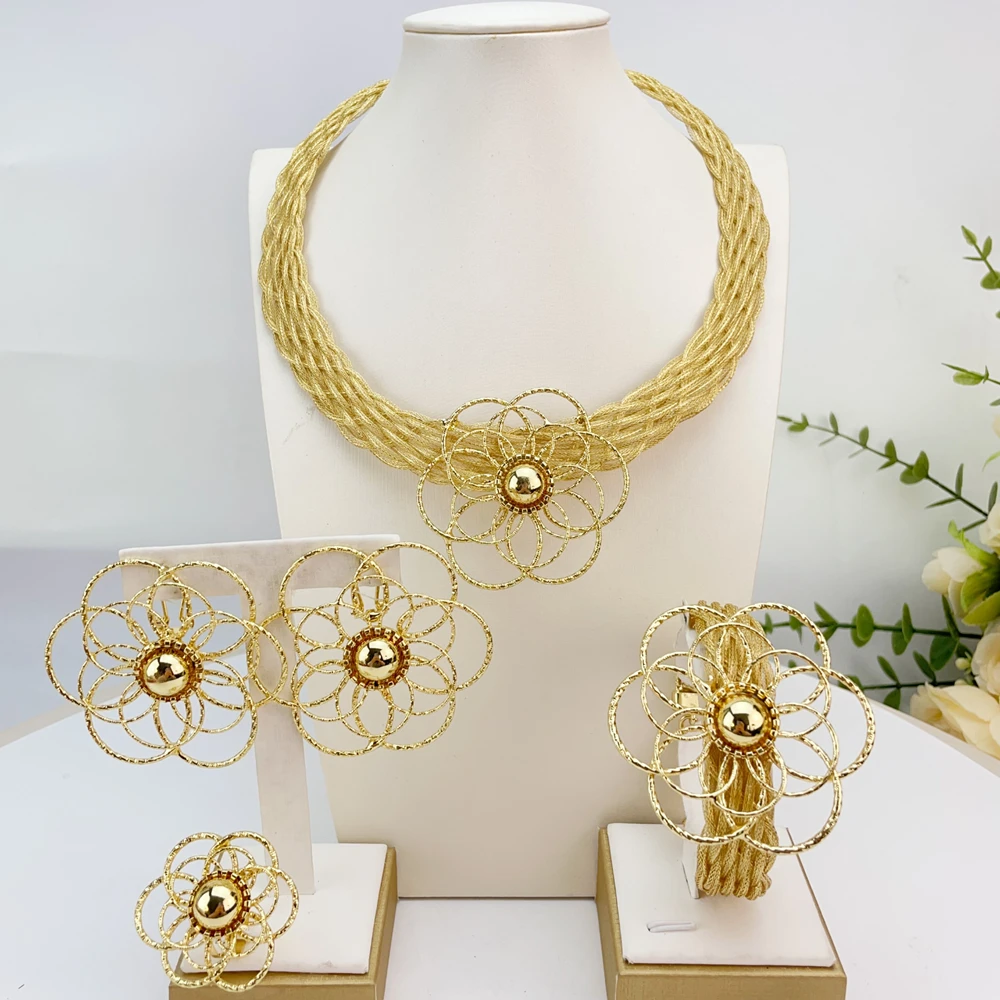 

Latest Brazilian Exquisite Handmade Beautiful Necklace Wedding Party Accessories Fashion Women Jewelry Set FHK28088