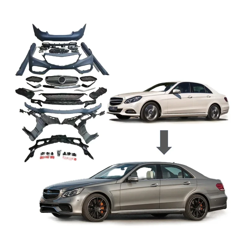 

Bodykit for E Class E Class W212 2016 Upgrade to E63 Style Front Bumper Grille Diffuser PP Material H