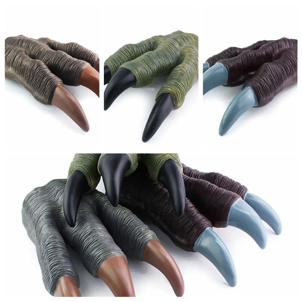 Simulation Dinosaur Claws Dinosaur Soft Claw Gloves Dragon Hands Claw Zombie Costume Halloween Werewolf Hands Rubber Soft
