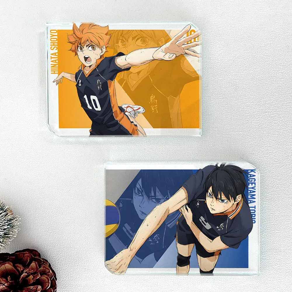 

Anime Haikyuu!! Shoyo Hinata Lev Haiba Tobio Kageyama Tetsurou Kuroo Kei Tsukishima Cosplay Cute Crystal Standing Sign Xmas Gift