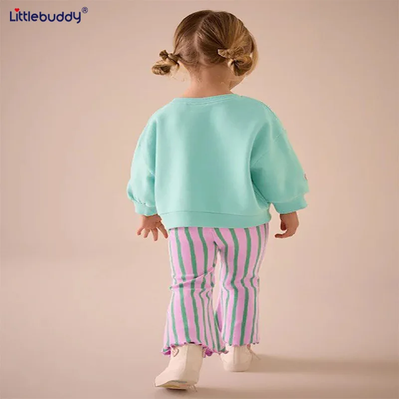 

littlebuddyLong-sleeve Children's Sweatshirt Cotton Style2-7Children's Sweatshirt Round Neck Thin Style Wholesale