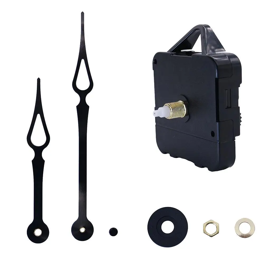 Quartz Clockwork Movement Mechanism DIY Silent Repair Kit with Hands for Big Frame Wall Clock