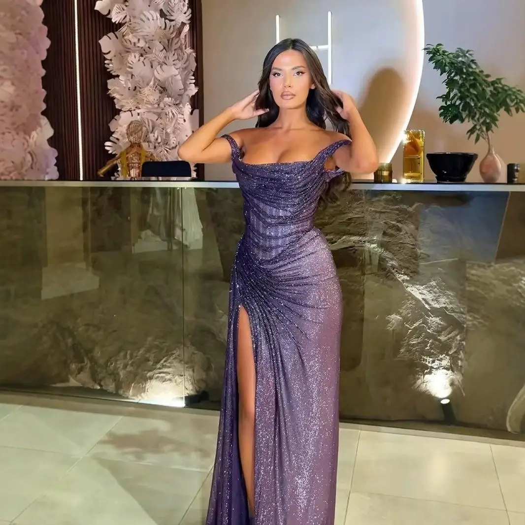 

Sexy High Slit iny Luxury Dr One oulder Slim Fit One Step Skirt Ele Faionable Women's Clothing Autumn Season