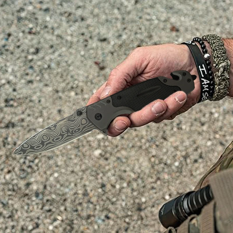 1 قطعة سكين جيب قابل للطي 3Cr13 شفرة فولاذية غير قابلة للصدأ Multitool سكاكين قابلة للطي ABS رذاذ المطاط مقبض جيب كليب سكينة تكتيكية
