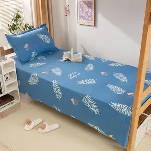 Modern sheet cotton polyester, flat sheets, bedding, single quilt, queen and King size, home textile, 120x210cm 10 Main Sales King Bed Bed - №1