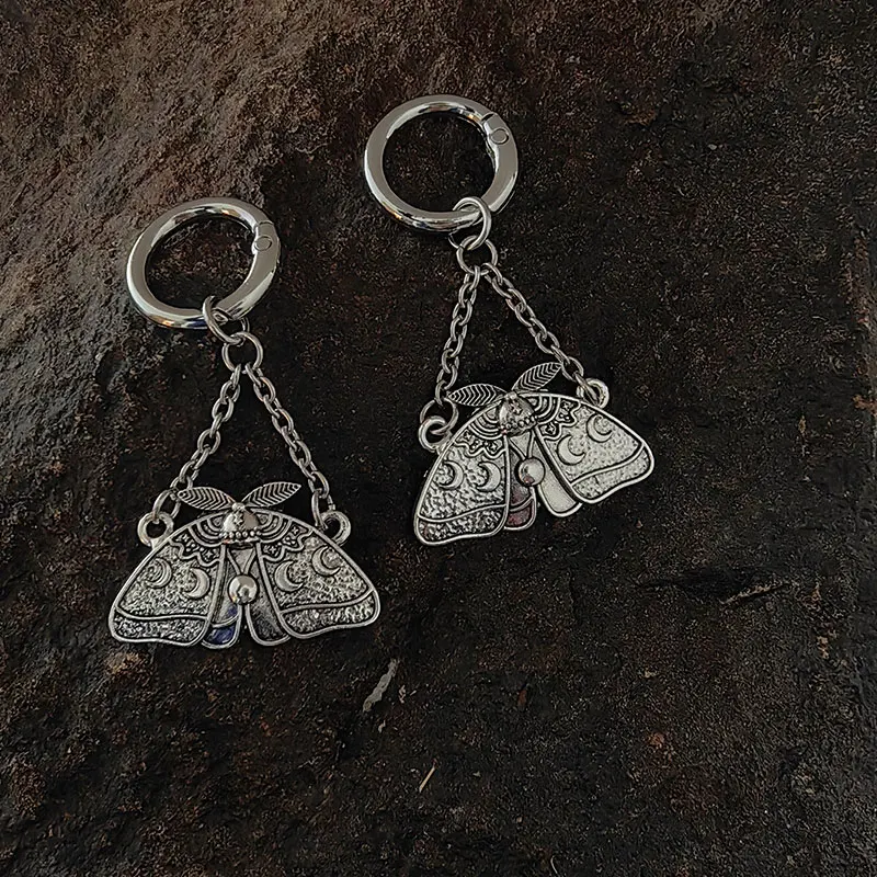 MOON PHASE MOTH boot charms, grunge charm, shoe accessories, boot jewellery, butterfly charms