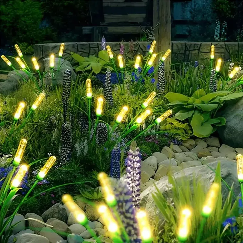 N84R Outdoor Solar Firefly Reed-Lights 6LED Swing Lamp