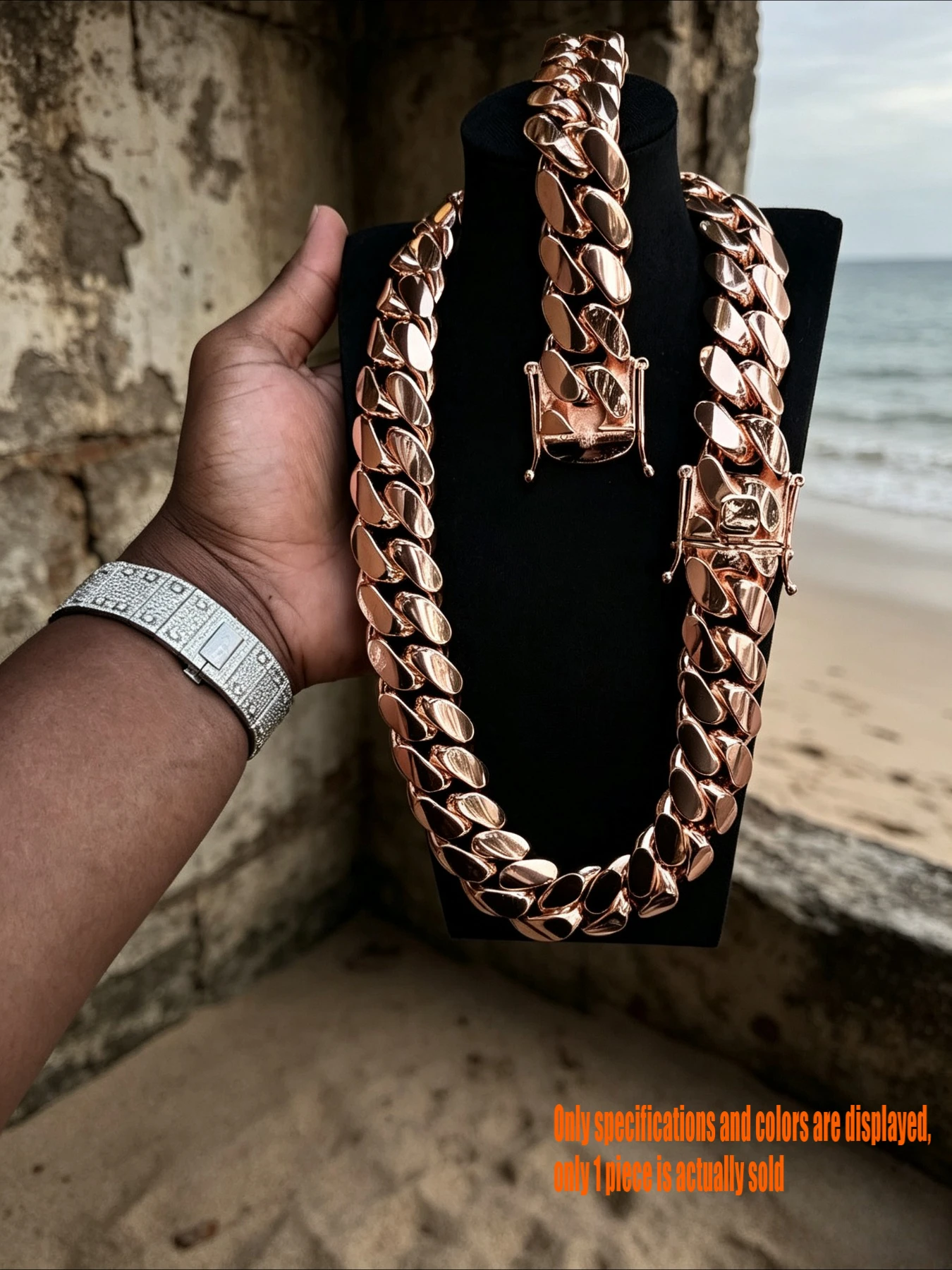 22Mm American street style solid Cuban bracelet necklace set,the first choice for hiphop trend lover,Halloween Thanksgiving gift