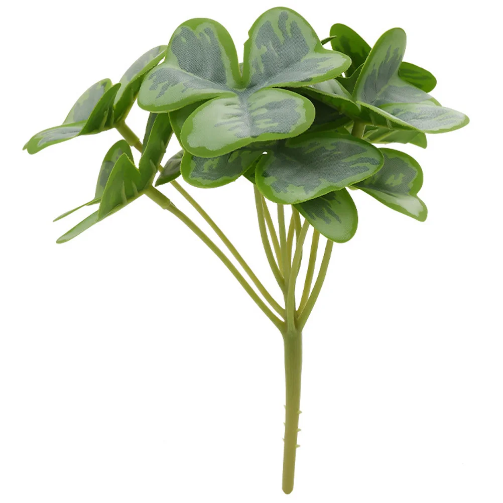 

Shamrock Picks Faux Outdoor Plants Green Flower Arrangement Bouquet Ornaments Simulated Decor Leaves DIY