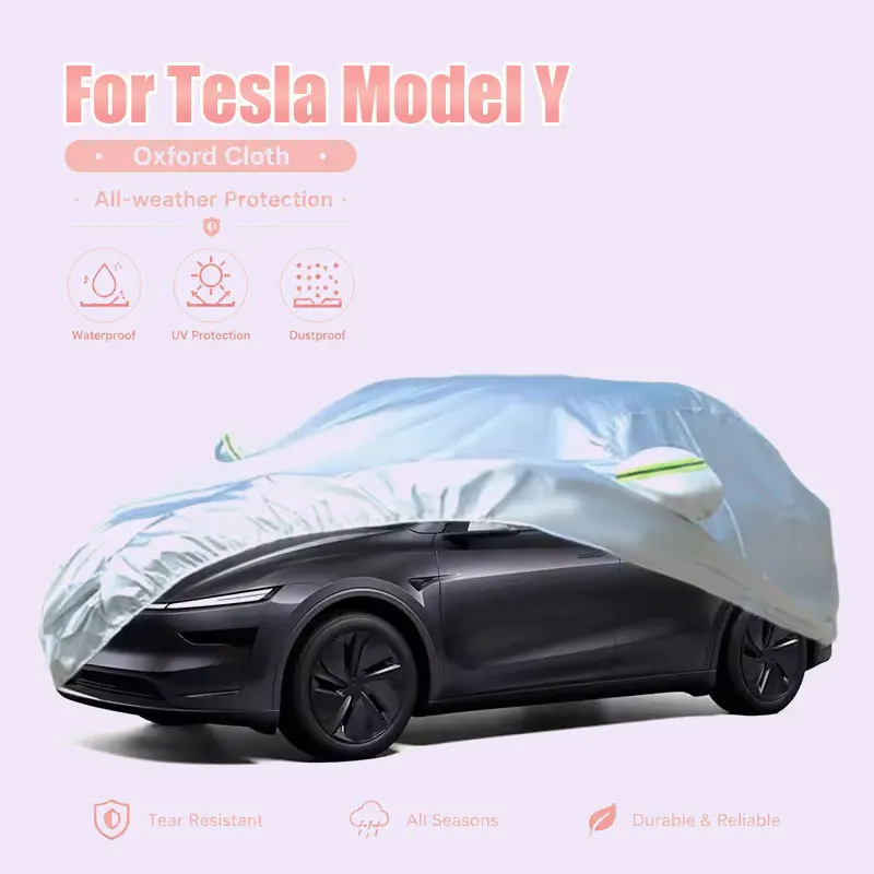 

For Tesla Model Y Full Car Cover Reflective Strips Waterproof Snowproof Dustproof UV Protection Exterior Accessories