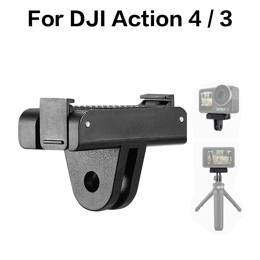 Voor DJI Action 3 4 Magnetische Twee Klauw Adapter 1/4 Draad Universele Poort Voor DJI Action 4 3 camera Accessoires