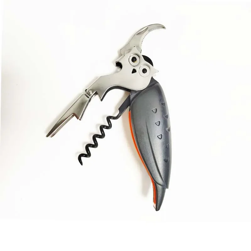 Creative Owl Stainless Steel Wine Corkscrew Beer Bottle Cap Remover Cutter for Kitchen Tools Bar Home Gift for Wine Lovers