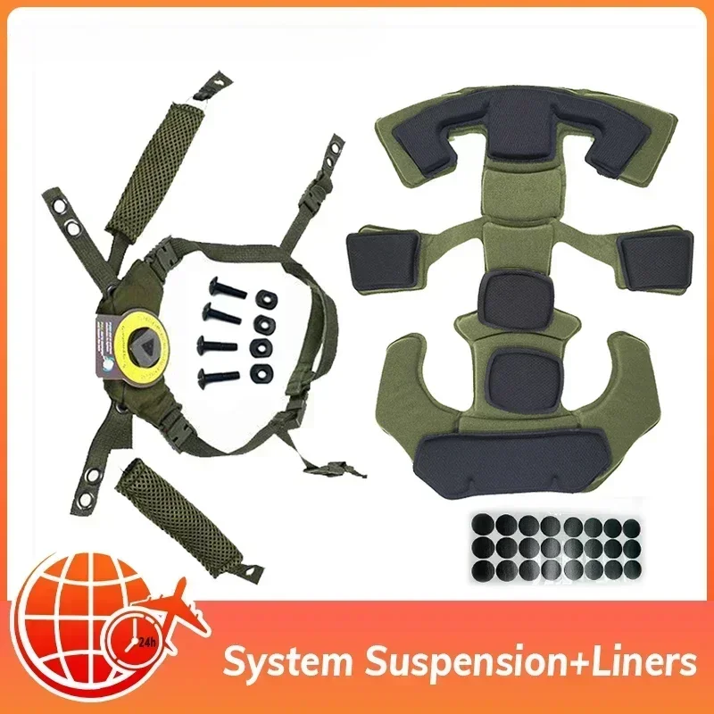 Wendy Helmet Suspension System Military Helmet Adjustable Lanyard FAST MICH Outdoor Hunting Helmet Accessory Spongy Pad