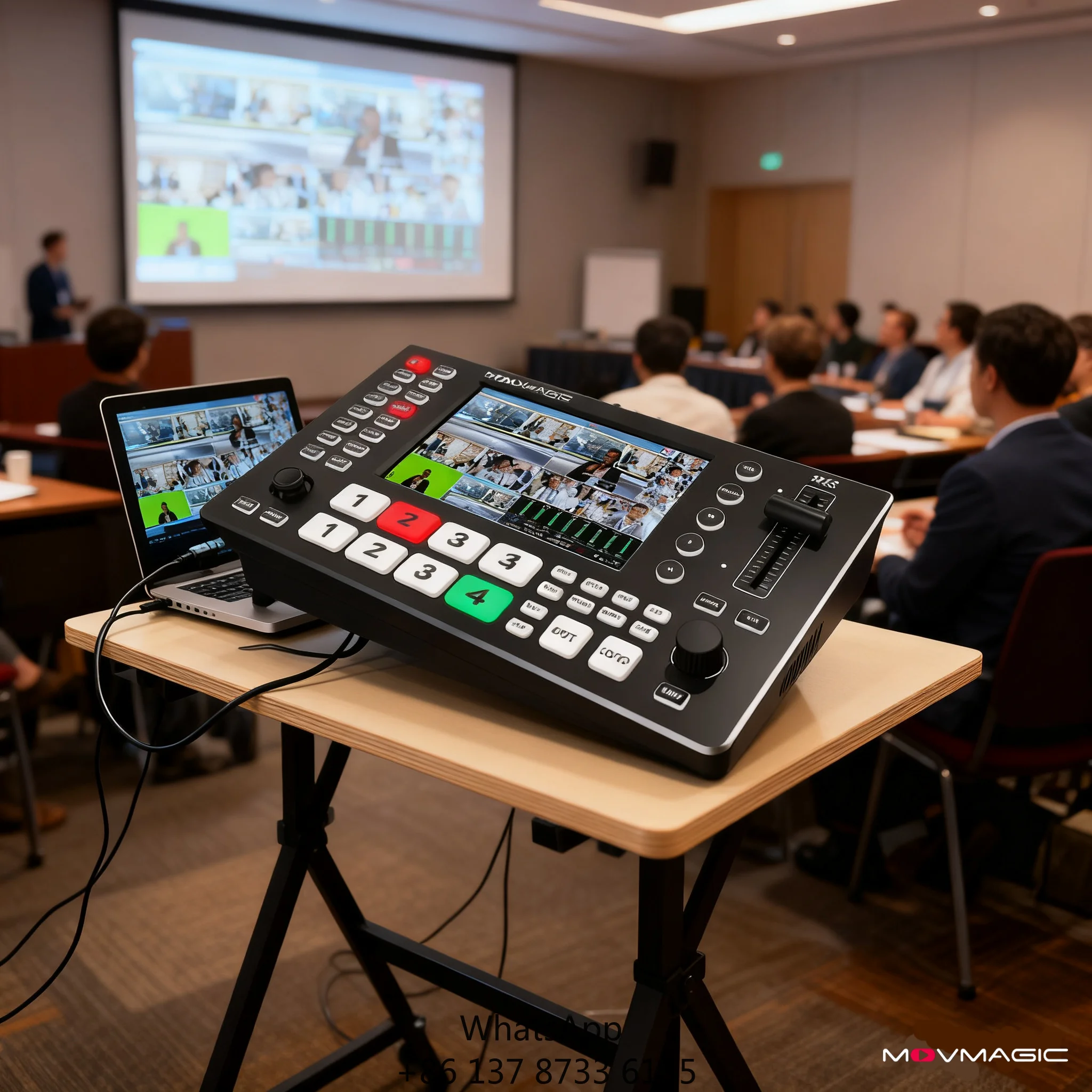 5-channel Multi View M4S Movmagic HD MI Metal Video Switcher For Output Transition Effects For Broadcasting Live Streaming