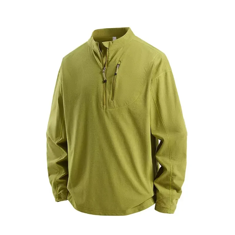 Camiseta Masculina Casual Solta Oversized de Cor Sólida para Esportes ao Ar Livre, Respirável, Nova Coleção Primavera/Verão