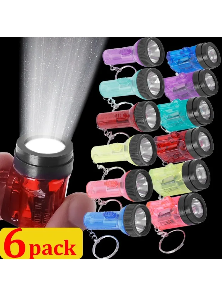 Mini lampe de poche LED porte-clés Portable Ultra-lumineux longue portée torche batterie en plein air randonnée lampe de poche d'urgence porte-clés