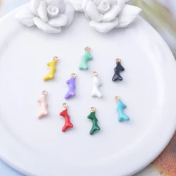 30pcs Enamelled Branch Charms Copper Golden Pendant Nickel free and Lead Free