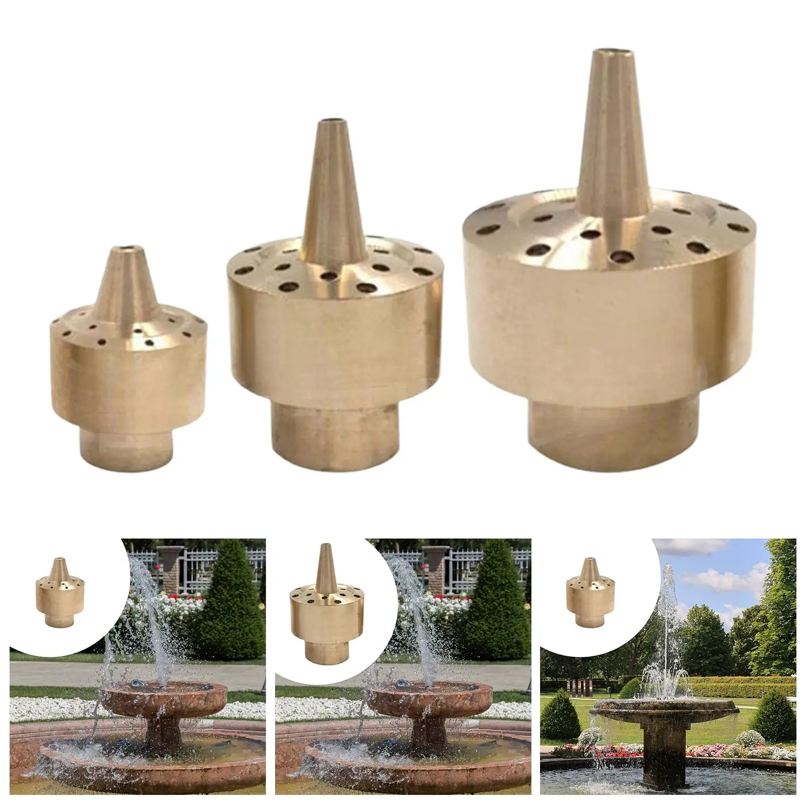 

Brass fountain nozzle, easy installation replacement for decorative pools