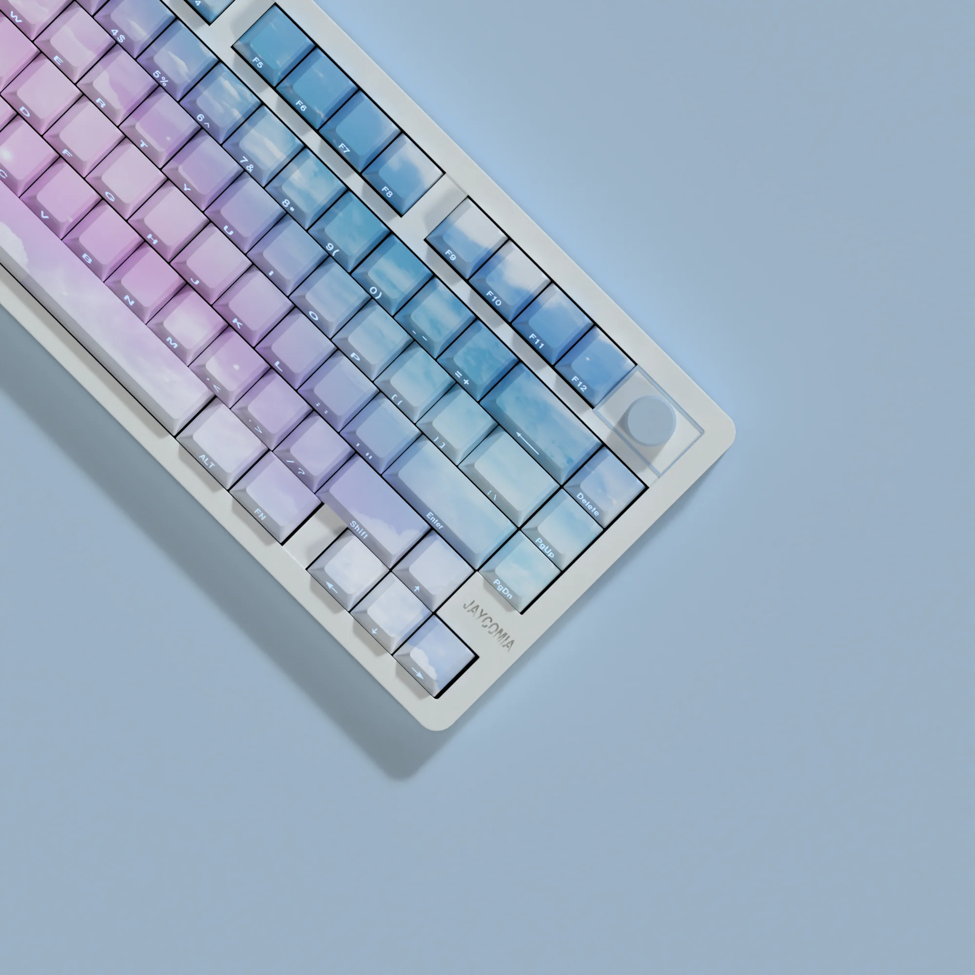 JCM Dreamy Sky Side Print Pbt Keycap Cherry Profile Backlit Through Transparent Letters Big Set Key Caps For Wooting Hi75 A75