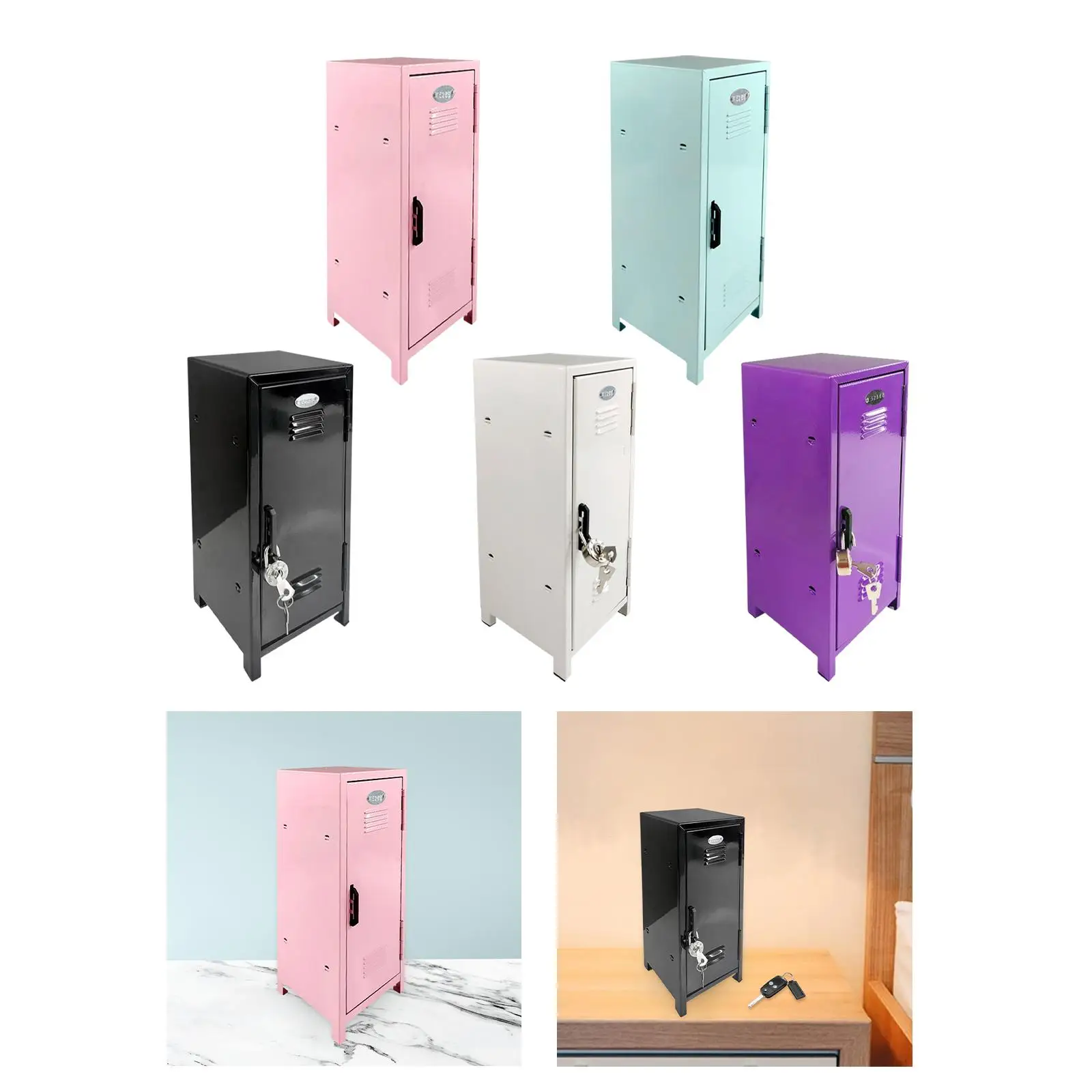 Makeup Storage Cabinet Vertical File Cabinet with A lock Girls Hallway