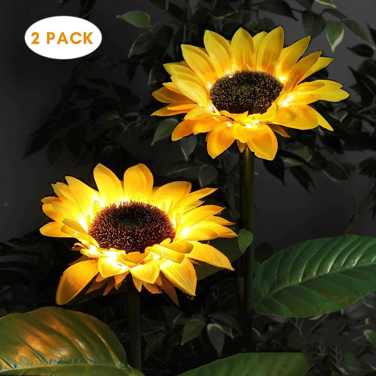 1/3 Head Solar LED Simulation Sunflower Flower Fairy Lights Solar Lawn Night Lamp Outdoor Waterproof Garden Courtyard Decor Lamp