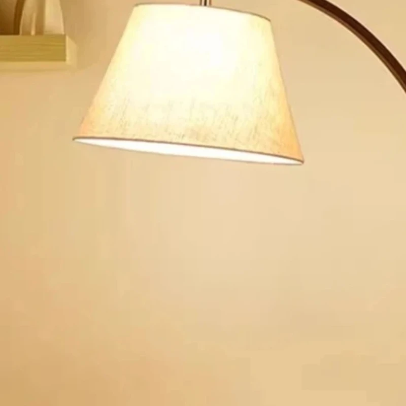 Nordic Minimalist LED Floor Lamps Textile Crafts Lampshade Fishing Light Study Desk Dormitory Indoor Learn Lighting Reading Lamp