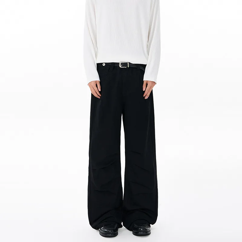 Folded Tooling American Cleanfit Simple High-end Versatile Straight Casual Pants Men