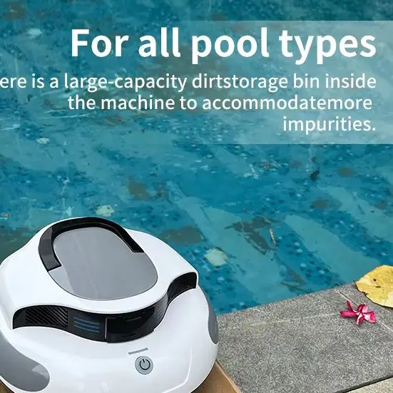 

Swimming Pool Cleaning Robot Electric Automatic Pool Vacuum Cleaning Robot Intelligent Wireless Pool Robot Cleaner