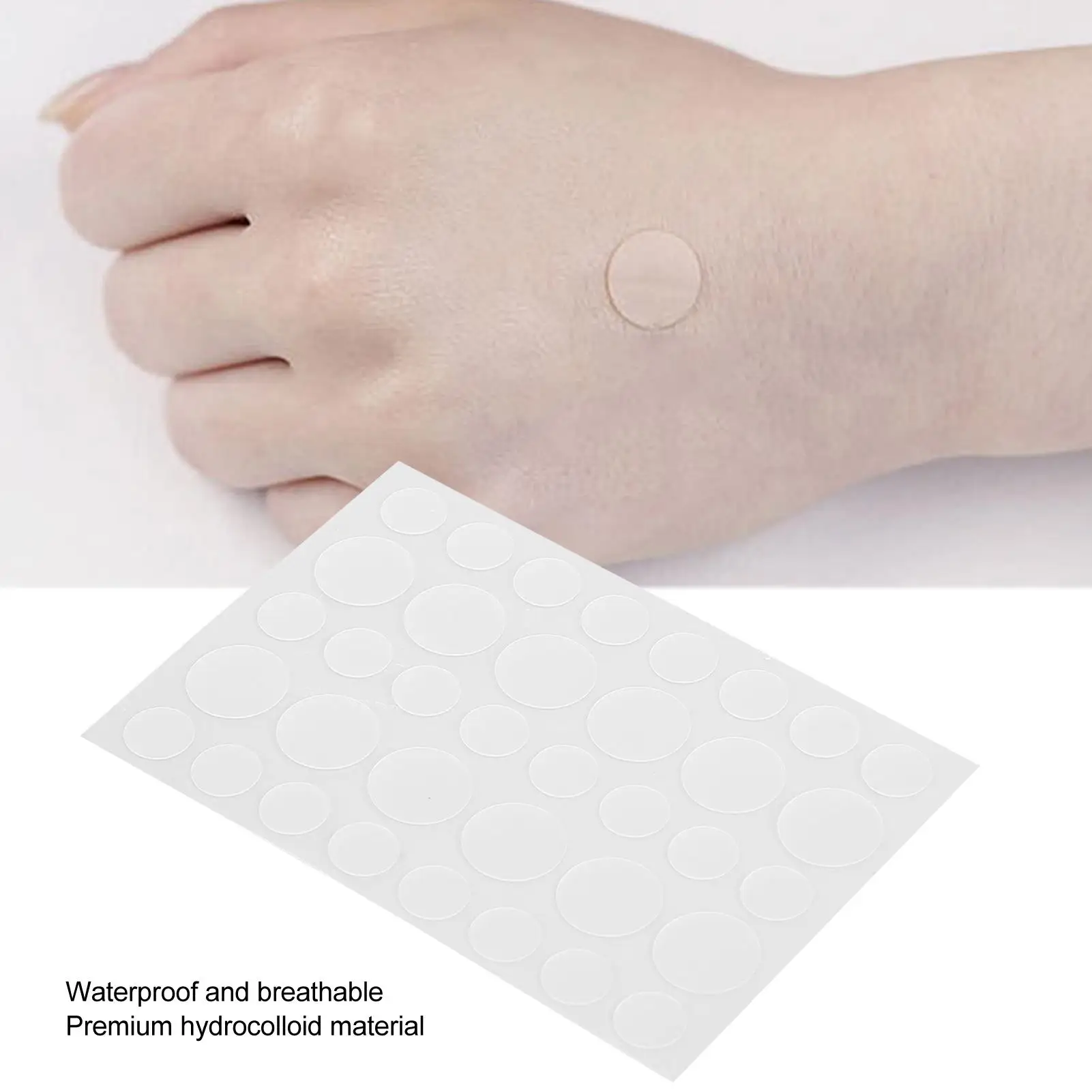 Waterproof Acne Patches para cura rápida, Spot tratamento transparente para as mulheres, 5pcs