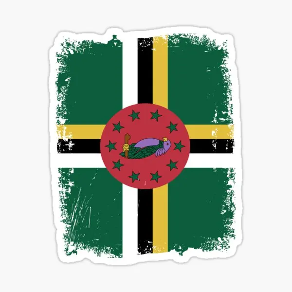 

Dominica Flag Code Bumper Sticker Motorcycle Racing Flag Off Road 4x4 Decal Vinyl Self-adhesive Car Sticker