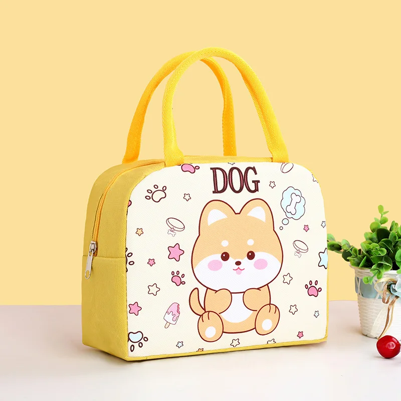 Cartoon Lunch  Bag Children\'s Portable Insulated  Bag Aluminum Foil Large Capacity Office Worker Student Portable Lunch Box Bag