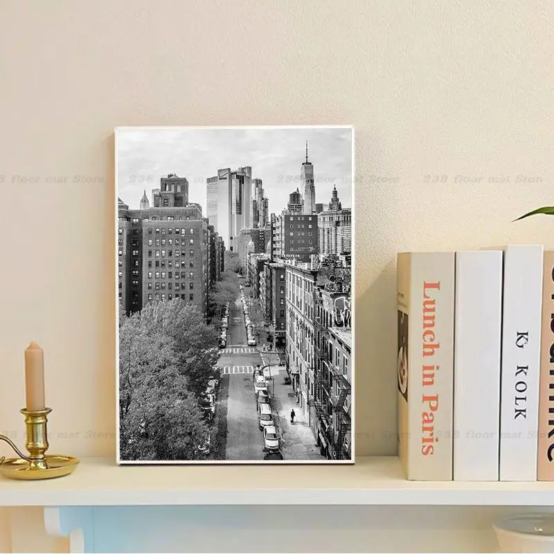 New York DIY Sticky Poster Decoracion Painting Wall Art White Kraft Paper Kawaii Room Decor image 4