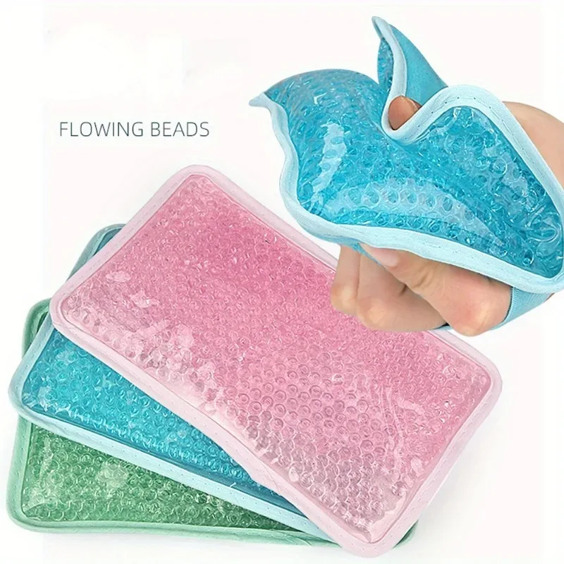 قناع العين للعلاج البارد والساخن، عبوة ثلج جل قابلة لإعادة الاستخدام، وسادات تبريد للعين والوجه والرقبة للإصابات الرياضية والاسترخاء في العين