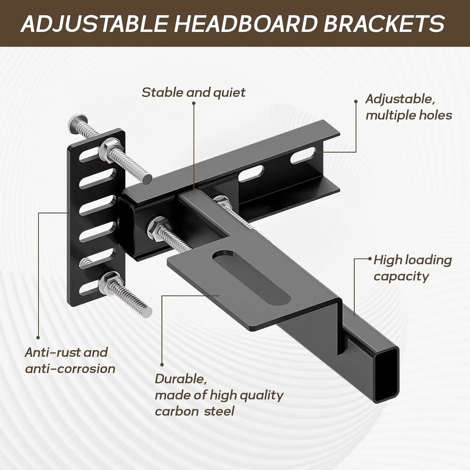 Headboard Bracket of The Bedside Frame Is Suitable for The Metal Bedside Frame. The General Headboard Bracket Is