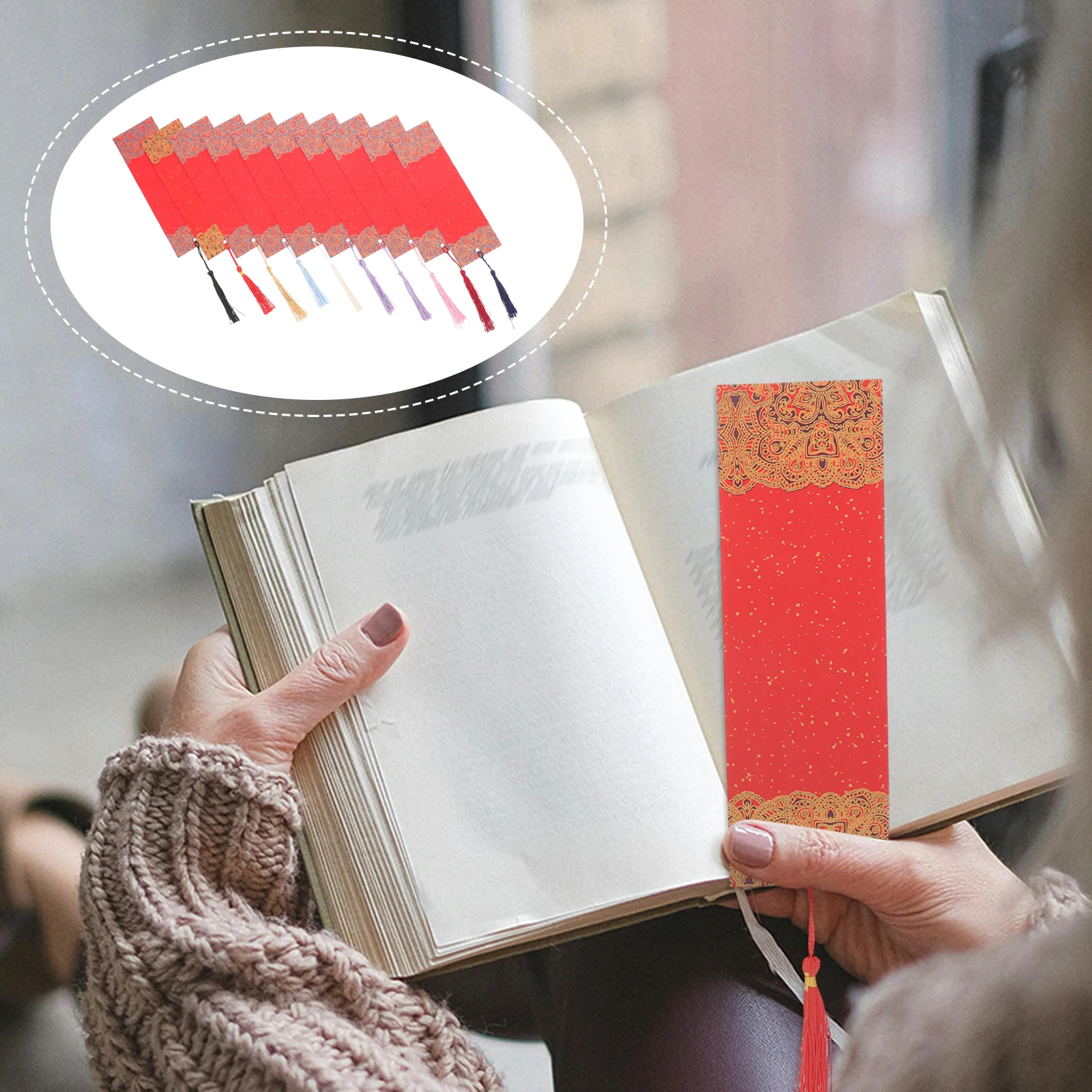 

1 set 1 Set Of Handmade Paper Bookmarks Diy Graffiti Blank Markers For Crafts Unpainted Bookmarks With Hanging Holes Christmas