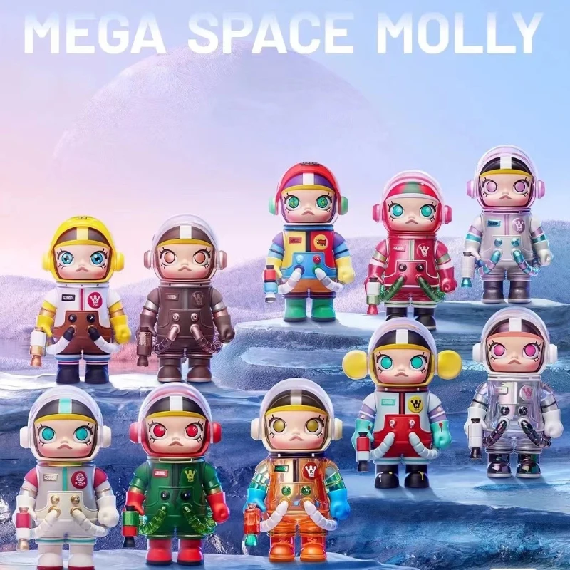 

MEGA Collection Series 100% Blind Box Toys SPACE MOLLY Cute Action Kawaii Mystery Box Anime Art Figure Kid Birthday Gift