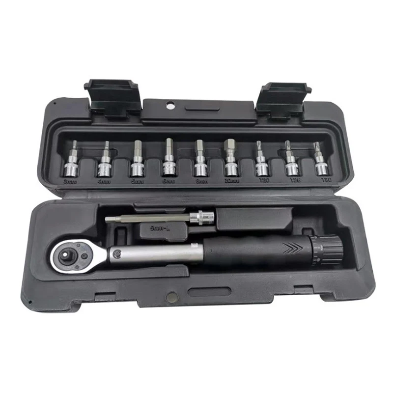 

11PCS 1/4inch Drive Socket Wrench Set Bicycle Specific Repair Tools Window Type Adjustable 2-14N.m Torque Trench Wrench