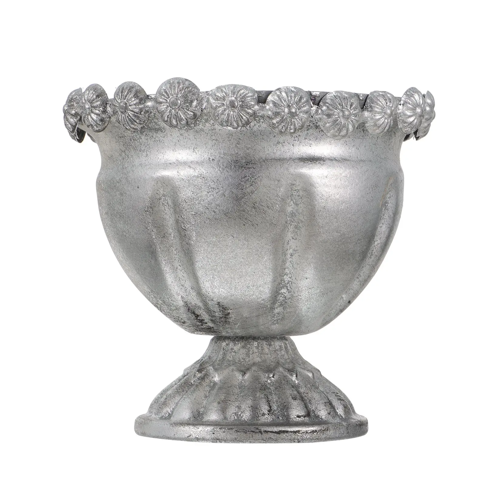 

Metal Flower Pot Rectangular Iron Bucket for Indoor Plants Silver Creative Planters Vintage HomeDecoration Flower Planter