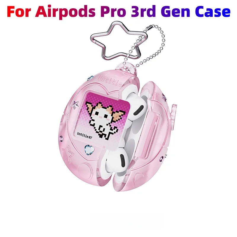 2026 Neues Design für Airpods Pro 3. Generation (2025 USB-C Kabel) Hülle Retro Elektronik-Haustier-Anhänger Design Case für Airpods Pro3 Funda