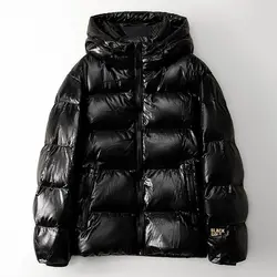 2024 Winter Jacket Women 290g White Goose Down Down jacket women's Down Coats black gold hooded casual short coat Outerwear