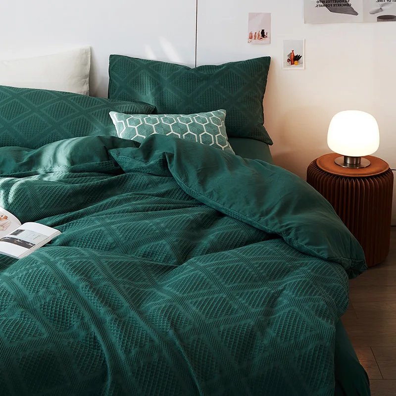 

Customizable Cotton 100 Quilt Cover Washed Cotton Sheet Bedding Kit