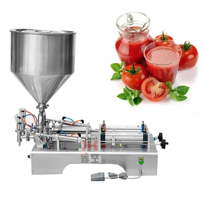 

PBOBP Semi Automatic Paste Food Filling Machine Honey Single Head Piston Pneumatic Liquid Filler Nozzle 8mm 4mm Business Machine
