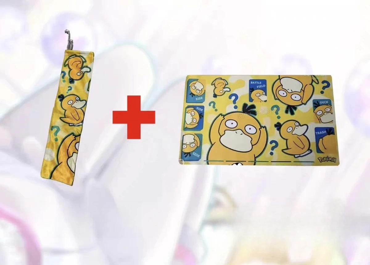 Anime Pokemon Psyduck Figure Play Mat Games Pokémon PTCG Trading Card Game Mat Rubber Mouse Pad view 3