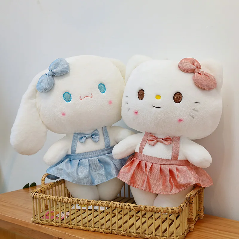 

Sanrio Hello Kitty Kuromi Melody Cinnamoroll Plush Doll Cute Standing Jk Skirt Series Plush Filled Toys Christmas Birthday Gift