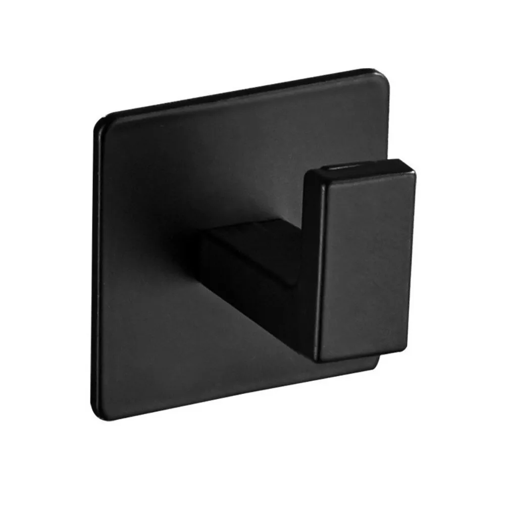 1pc Self-Adhesive Adhesive Wall Hooks Wall Mounted Aluminum Robe Hook Rust-Proof No-Drill Bathroom Hook for Bath Kitchen Bedroom