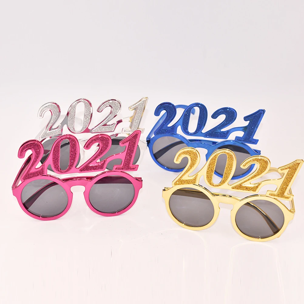 

2021 Party Glasses New Years Eve Number Pattern Plastic Eyewear Costume Accessories Photo Props Festive Supplies