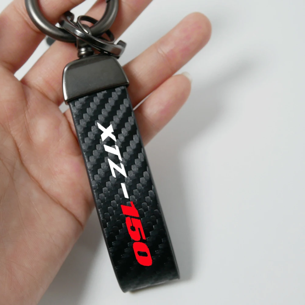 New Motorcycle key chain Ring Carbon Fiber Metal Keychain Horseshoe Buckle for YAMAHA XTZ-150 XTZ 150 XTZ150 Motorcycle Keychain