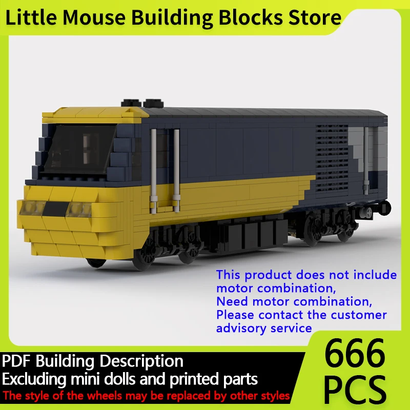 

City Car Model MOC Building Bricks InterCity 125 Locomotive Train Modular Technology Gifts Holiday Assemble Children Toys Suit